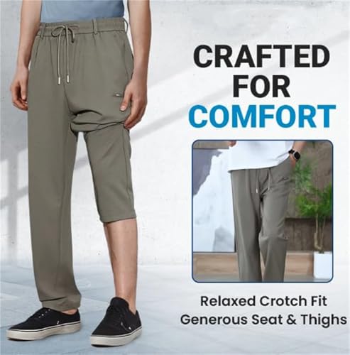 Pull on Waffle Stretch Casual Pants Aerostrides for Men Soft Breathable Loose Fit Lightweight for Work Travel3