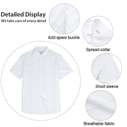 Mens Casual Linen Cotton Button Down Short Sleeve Shirts Cuban Camp Guayabera Beach Tops4