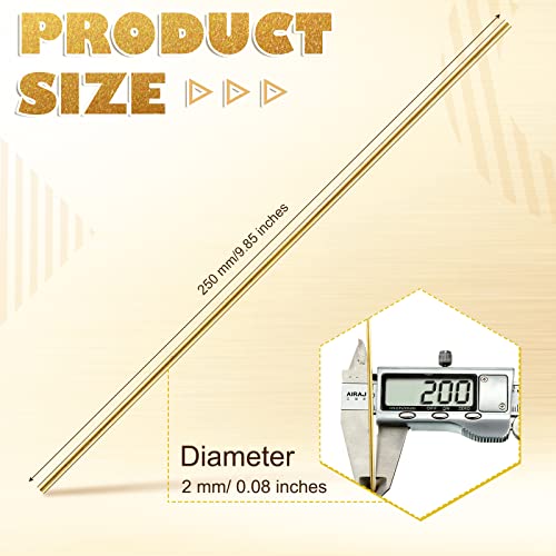 Moxweyeni MOXWEYENI-SOLID BRASS RODS-08 40 Pcs Brass Welding Rods 1.5 Mm 2 Mm In Brazing Rods Brass Rod thumb #1