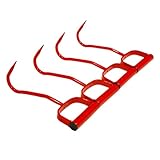 Myskuasin 11”Red Hay Hooks 47010500 - Heavy Duty Bale Mover Tool for Horses, Livestock Feeding, Durable Steel Rust-Resistant Design with Ergonomic Grip，4pack