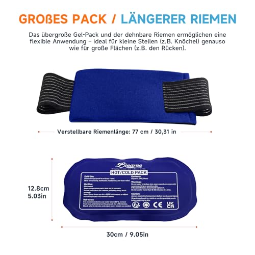 BICAREE Wiederverwendbare Gel-Kühlpads & Kältekompressen – Eispackungen bei Verletzungen, Muskelschmerzen… – Ansicht 6