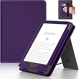 Lainergie 6in Tablet Case with Stand and Hand Strap,Incompatible with Old Version, Durable Synthetic Leather Cover with Auto Sleep Wake, Purple