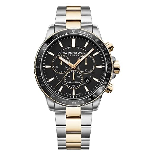 Raymond Weil Reloj Tango Hombre - 8570 -SP5-20001 - Ronda - Cronógrafo de Cuarzo, Negro , Boite 43 mm, pulsera