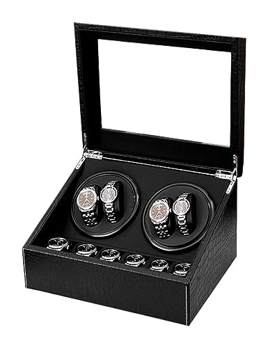 NTIYOU Cajas giratorias Caja de Reloj Enrollable Soporte de Reloj Enrollador de Reloj automático Cajas silenciosas Relojes Caja de Reloj Relojes Organizador de Cuerda Expositor de coleccionista