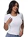 EasyFair Womens T Shirts Basic Short Sleeve Crew Neck Slim Fit Tees Summer Workout Casual Bodycon Tops 2025 White