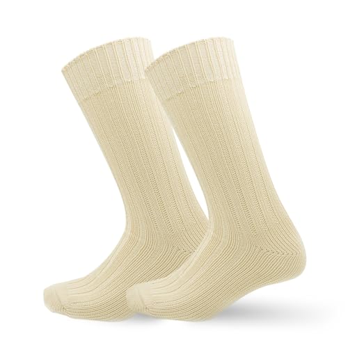 Organic Cotton Socks for Men & Women – Moisture-Wicking Ribbed Knit, Soft & Comfortable
