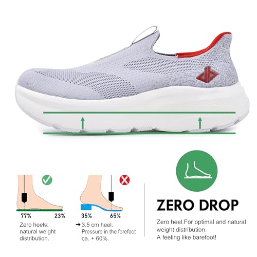Image of Men Slip in Free up Hands Shoe Wide Toe Box Arch Support Orthopedic Walking