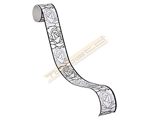 A.S. Création Frise murale autocollant Stick Ups grisaille noir blanc 5,00 m x 0,05 m 905024