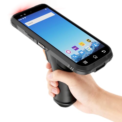 RAYOUNGTEK Rugged Android Barcode Scanner Handheld PDA Mobile Computer with Pistol Grip, 6.0