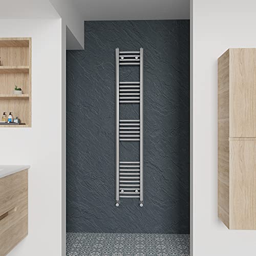 Image of Warmehaus Curved Heated Towel Rail Chrome Radiator 1600x300mm