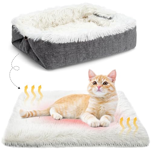 MAIYADUO Weiches Katzenbett Waschbar 42x36 cm Plüsch Haustierbett für Katzen und Kleine Hunde, 2 in 1 Katzenbett Schlafsack Warmes Haus Katzenkissen Katzendecke Waschbares Nest Bett für Katzen MAIYADUO Weiches Katzenbett Waschbar 42x36 cm Plüsch Haustierbett für Katzen und Kleine Hunde, 2 in 1 Katzenbett Schlafsack Warmes Haus Katzenkissen Katzendecke Waschbares Nest Bett für Katzen