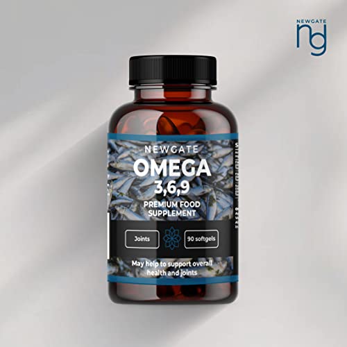 Newgate Labs Omega 3,6,9-90 High Strength Triple Omega Softgels - Immunity Support & Overall Health - Halal - Made In The Uk #TOP1