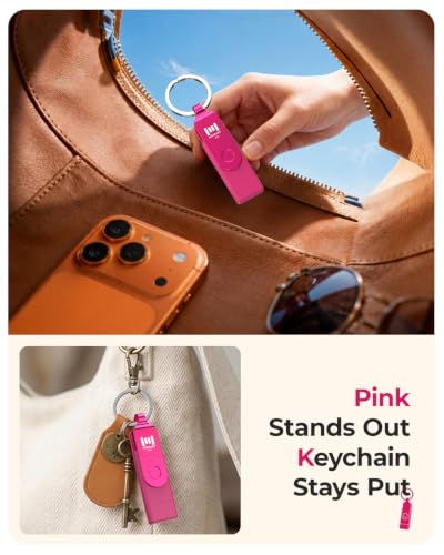 Image of MOSDART 1TB USB C and A 3.2 150MB /s Dual Flash Drive with Keychain, Pink | Fits Android Phones, iPhone 15, 16, 17, Macbook, iPad, For Photos and Videos, USB-C Port Protection, Phone Case Friendly