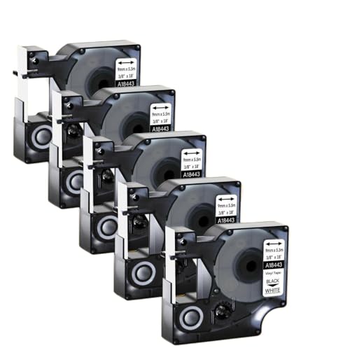 5PK IND Labels 9mm 18443 ���x���e�[�v ���n�ɍ� 1000 4200 5200 ���x���v�����^�[�Ή� ���x�����[�J�[