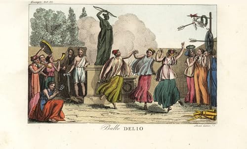 Affiche Artistique Images Peintures Danse cérémonielle pour Artémis forêt sacrée Délos