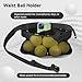 byepica Tennis Ball Holder Waist Bag – Pickleball & Sports Ball Carrier with Mesh & Zipper Pockets, Adjustable Belt for Men & Women, Holds 6–8 Balls