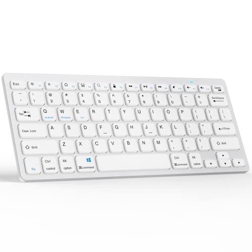 KBCASE Teclado Bluetooth, teclado inalámbrico para tablet compatible con iPad/Windows/Android y otros dispositivos Bluetooth (teclado de turismo, sin carga, solo baterías) Cover