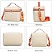 NOL Insulated Lunch Bags for Women Cooler Bag Lightweight Nylon Waterproof Lunch Box For Work (Medium(normal), Cream/orange)