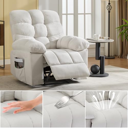 Sillón reclinable con masaje blanco miniatura 5