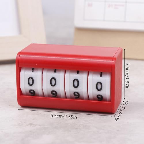 Contador Deportivo 4 Dígitos Portátil Rojo miniatura 3