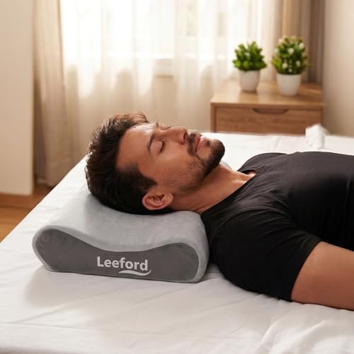 Image of Leeford Contoured Cervical Pillow for Neck Pain, Spondylitis, Cervical | PU Foam Neck Support for Pain Relief & Better Sleep