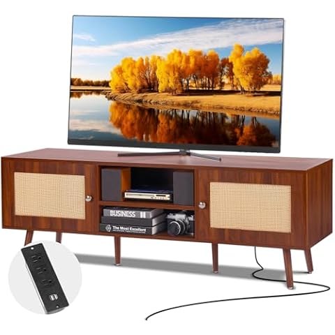 VEVOR Meuble TV en Rotin Cover