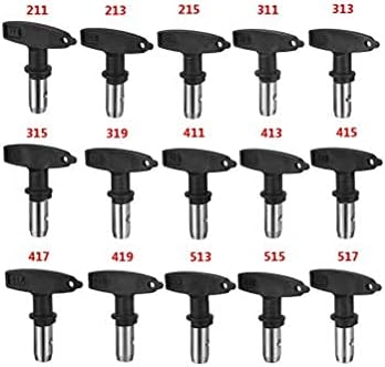 EsportsMJJ 15 Type Airless Spraying Gun Tips for Paint Sprayer Nozzle 45x50mm 517- #13, Black,Silver - Image 4