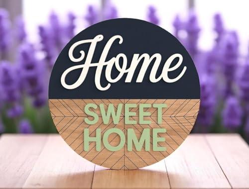 Image of MDF Wooden Name Plate Outdoor 30x30 cm - Personalized House Name Board