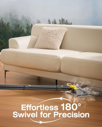 Image of 10-in-1 Steam Mop, Detachable Handheld Steam Cleaner for Multi-Surface | 350ml Tank,10s Heat-Up,248F Steam Cleaner,2-Level Control,Swivel Head for Carpet,Floor,Tiles,BBQ grill,Car Accessories