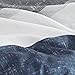 Madison Park Essentials Jaxon Bed in a Bag Comforter Set with Sheet, Printed Stripe Design, Modern All Season Bedding and Matching Sham, King Blue/Grey 7 Piece