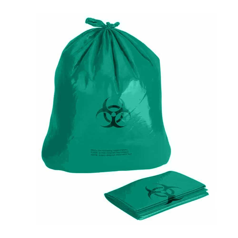 Biohazard/Bio-Medical Waste Bag (24x35 Inch,) Pack Of-10 (Plastic) (Green)-image-41