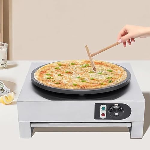 1500W Commercial Electric Crepe Maker - Adjustable Temperature Non-Stick Pancake Machine for Perfect Crepes, Pancakes, and Omelettes - Ideal for Restaurants and Home Use