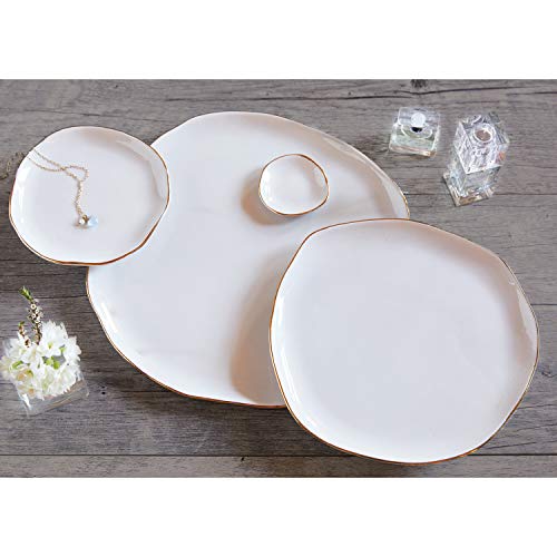 Creative Brands Table Sugar Ceramic Lunch/Salad Plate, Medium, Grey #TOP4