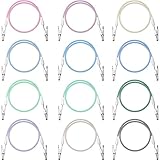 Patelai 12 Pcs Silicone Dental Bib Clips Colorful Napkin Clips Bib Holder Dentist Napkin Chain Neck Chain with Lanyard for Elderly Adult Patient Towels Restaurant Cloth Travel(Light Color Series)