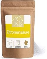 JKR Spices® 200g Zitronensäure Pulver Lebensmittelqualität E330 | Citronensäure als Säuerungsmittel und Konservierungsmittel zum Kochen und Backen | Als Entkalker oder Allzweckreiniger
