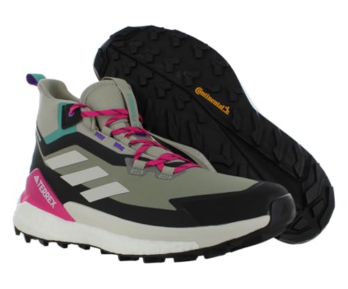 Image of adidas Terrex Free Hiker 2 GTX Mens Shoes Size 10.5, Color: Trace Cargo /Talc /Real Magenta-Grey