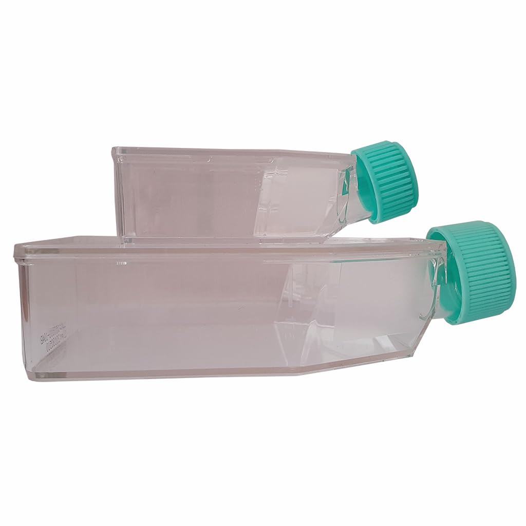 Non-Vented Cell Culture Flasks - Laboratory Tissue Culture Vessel for Cell Growth (T25 (Box of 200))