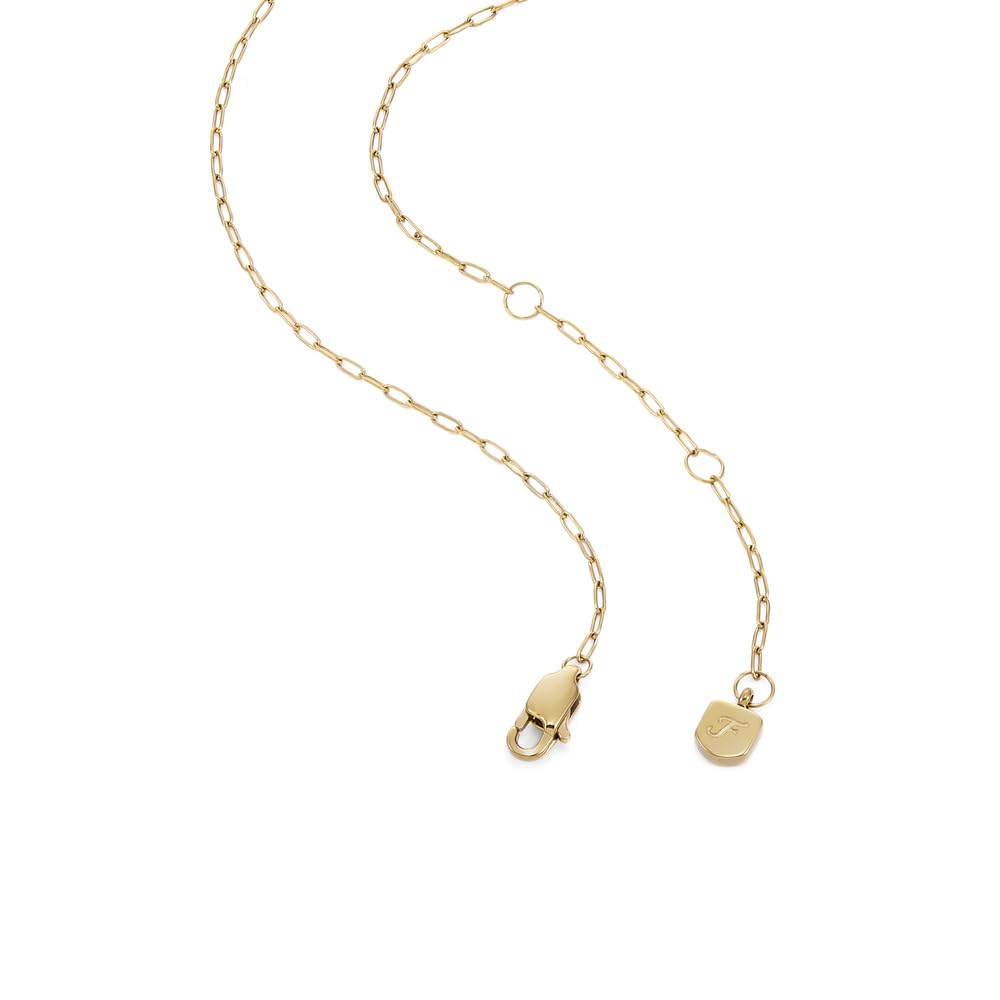 Fossil Damen goldfarbenes Edelstahlcollier mit herzförmigem Anhänger mit Karabinerverschluss – Bild 5