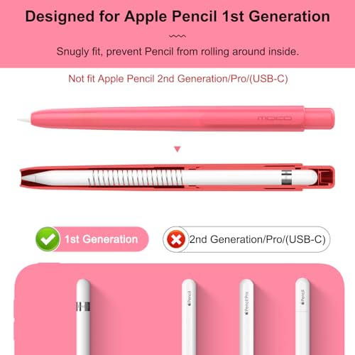 Image of MoKo Pencil Cover Compatible with Apple Pencil 1st Generation, Retractable Tip Cap Pencil Stylus Sleeve for 1st-generation Apple Pencil, Watermelon Red