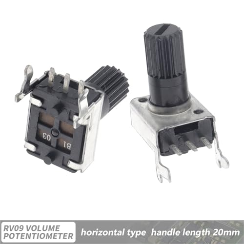 Potenciómetro horizontal RV09 de 5K Ohm con resistencia ajustable de 20mm 2