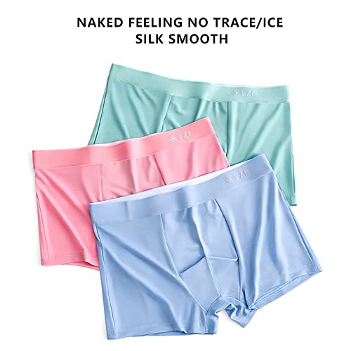 Men's Boxer Briefs bulge Enhancing ice silk Underwear Quick Dry Breathable Pouch Oversized 7xl Underpants3
