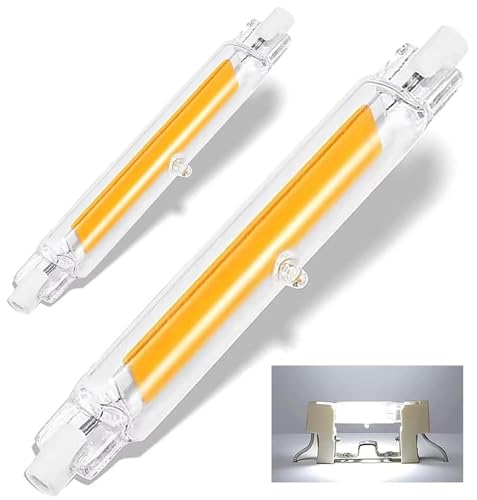 Image of Dvnoua R7S LED Bulb 78mm 10W Dimmable, Cool White 6000K 1000LM, Equivalent 100W Halogen Lamp, Flicker-Free, 360° Light Angle, LED Halogen Replacement Bulbs 2 Pack