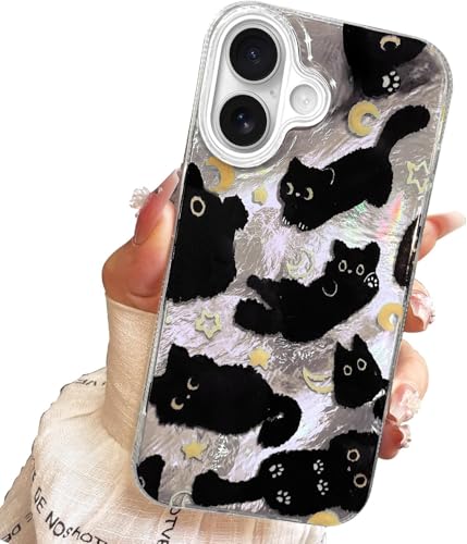 Coque Téléphone 17 motif chat argenté idée cadeau esthétique chic
