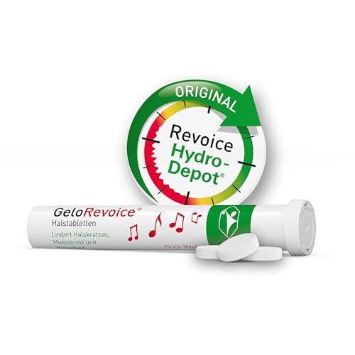 GeloRevoice Halstabletten Kirsch-Menthol: Lindert Halskratzen, Hustenreiz und Heiserkeit, lang anhaltende Linderung auch bei Halsschmerzen, Schluckbeschwerden und Räusperzwang, 20 Stk
