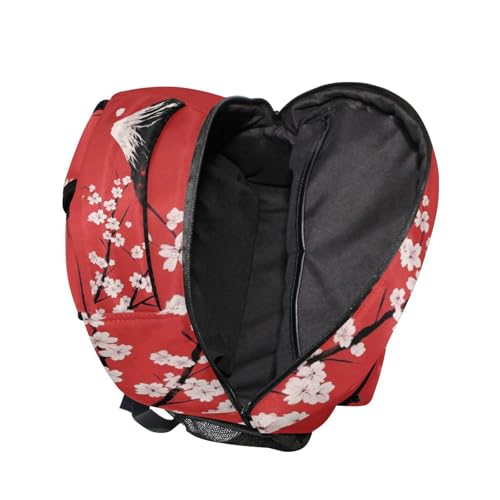 Mountain Cherry Blossoms (02) Laptop Backpack, Lightweight Multi Pockets Book Bag Daypack for Women Men Travel4