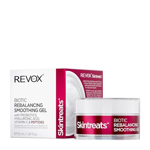 REVOX B77 - Skintreats Biotic Rebalancing Smoothing Gel, 50 ml, Gel Facial Suavizante, Equilibra, Nutre e Hidrata la Piel, Refuerza la Barrera Cutánea, Regula la Producción de Sebo, Unifica el Tono