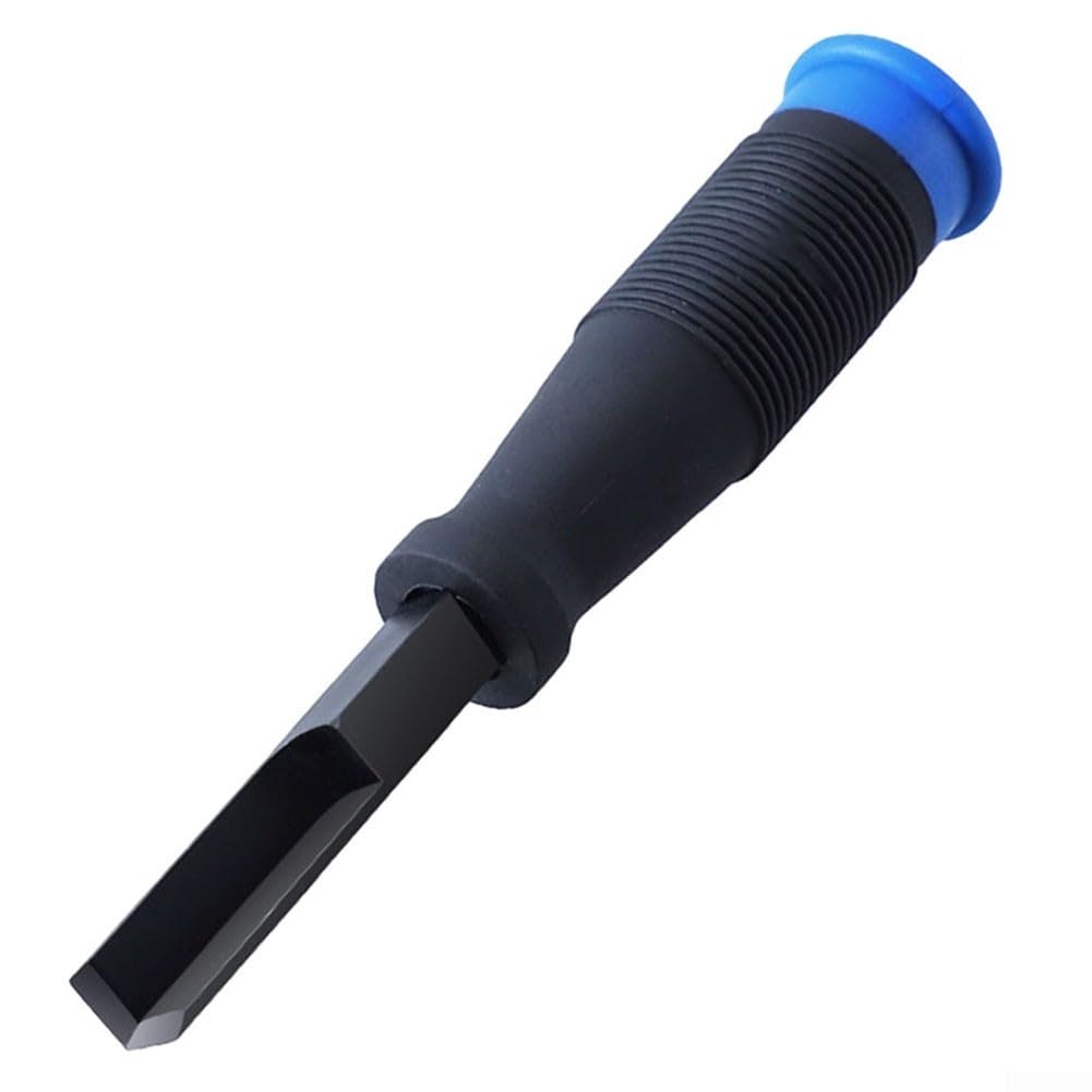 DAZZLEEX Ciseau à bois HSS à angle droit - Burin à trou traversant - Pour menuisier - Longueur : 180 mm