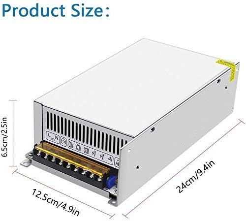 Image of TRIDEV TRADERS DC 12V 83A 1000W Switching Power Supply Universal Regulated Transformer (AC 220V /240V to DC 12Volt 83Ampere 1000Watts Suitable for LED Strips, car stereos, Wireless routers, Printers..