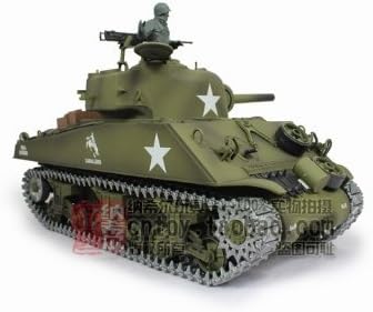 Miniatura 4 de Tanque Sherman M4A3 1/16 US (obús de 4.134 in) Air Soft RC Battle Tank Smoke & Sound (versión actualizada con engranaje y pistas de metal)
