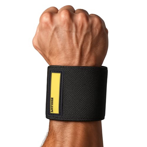 Image of Muscleape Wrist Wraps for Gym | SuperFabric Strength Support Straps for Heavy Lifting, CrossFit & Powerlifting | Adjustable Compression Wrist Support for atheletes- Superb Workout Wrist Stability & Protection. (Black, 20 Inches)
